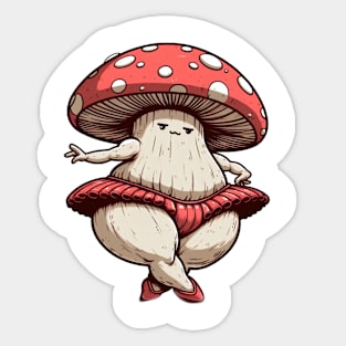 Cute Mushroom Vintage Sticker